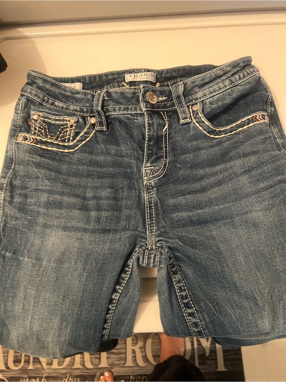 Vigoss Women's Faded Blue Denim Jeans